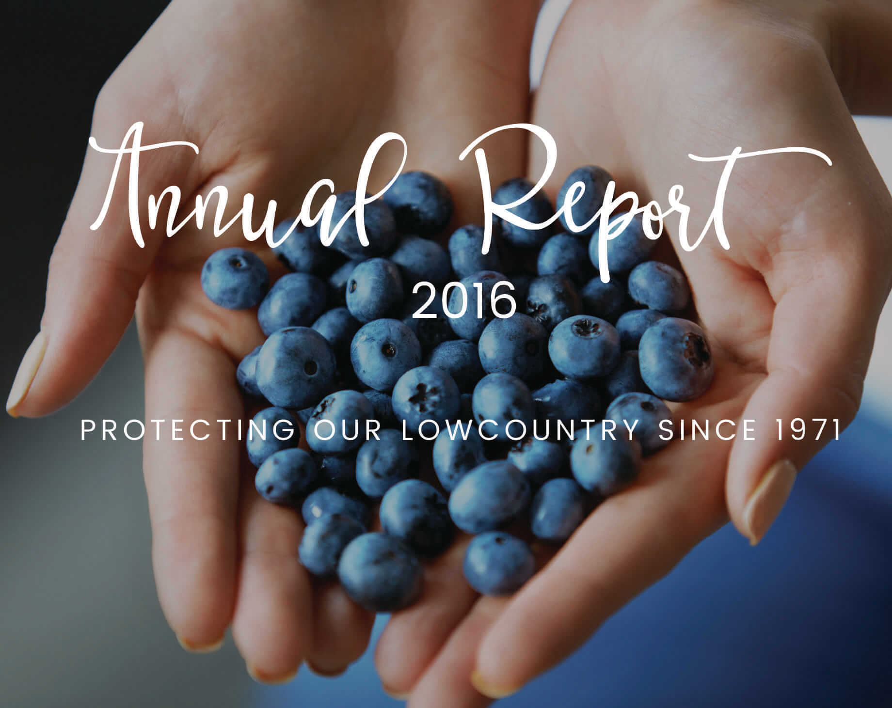 2016 Beaufort County Open Land Trust Annual Report - Cover with title